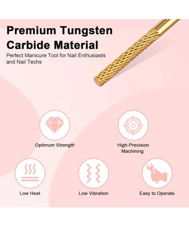 CGBE Nail Miller Attachments - Wolframcarbid Nail Miller Bits for Nail Care | 3/32 Long Barrel Milling Cutter | Medium Grain Nail Skin Removal & Polishing - Buy Online on GoSupps.com