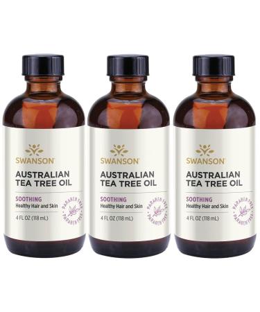 Swanson Tea Tree Oil 4 fl Ounce (118 ml) Liquid (3 Pack)