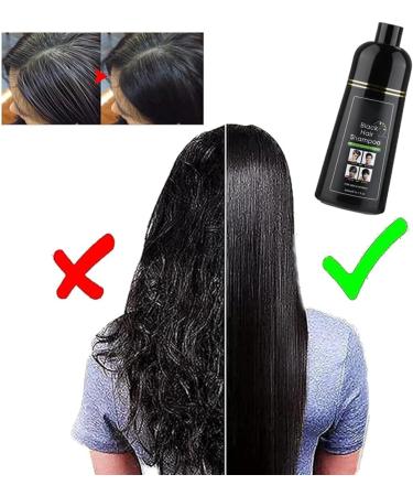 HADAVAKA Black Hair Shampoo Black Color For Men And Women Black Hair Shampoo Instant Hair Dye For Covering White And Grey Hair (Black) - Buy Online on GoSupps.com