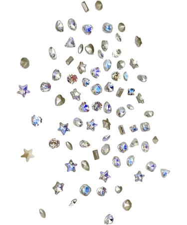 Multi-Shape Nail Rhinestones Decoration Art Accessories Jewelry Diamond 3D Tips Glass Crystal Pendant Ornaments Manicure Nail Art Stickers Decals Flower Supplies Kit Polish Jewels Tools Accessories light pink - Buy Online on GoSupps.com