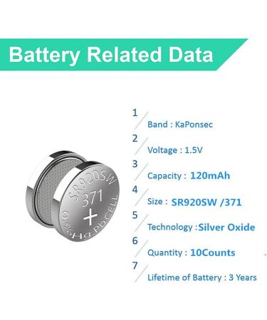 Buy 10PCS 1.5V SR920SW 371 370 LR921 AG6 Silver Oxide Watch Battery - Long-lasting Performance for Your Timepieces - Buy Online on GoSupps.com