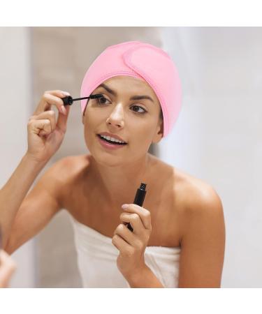 Adjustable Spa Facial Headband | Microfibre Hairband for Women | Pink Headband for Washing Face, Bath, Yoga & Makeup - Buy Online on GoSupps.com