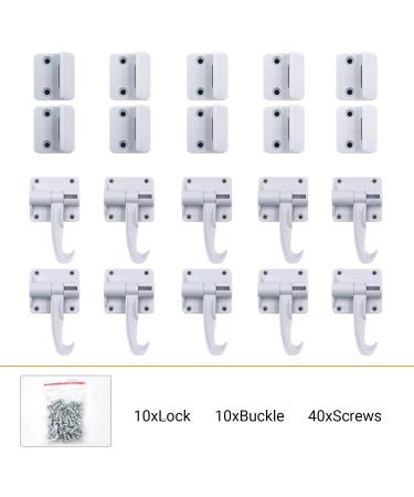 Jmbabe Child Safety Locks - No Drilling, Strong Adhesive, Easy Install - 10 Count Cabinet Locks for Drawers and Kitchen Cabinets - Buy Online on GoSupps.com
