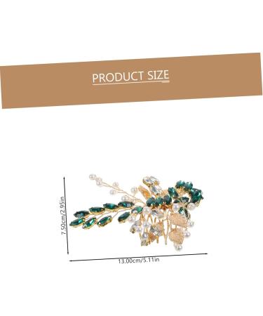 Ipetboom Wedding Headpiece Silver Leaf Tiara Hair Comb for Girls Rhinestone Hair Clips Hair Barrettes for Girls Decorative Hair Clips Womens Headpiece Girl Headpiece Bride Metal Glass - Buy Online on GoSupps.com