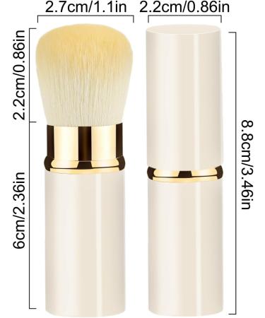 Retractable Makeup Brush - Telescopic Makeup Brush Travel Telescopic Cosmetic Brushes | Soft Face Makeup Brushes Beginner Friendly Powder Brush White. - Buy Online on GoSupps.com