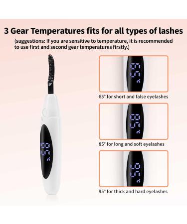 Heated Eyelash Curlers Portable Heated Lash Curler Heated Eyelash Curler Intelligent Power 0ff Makeup Electric Eyelash Curler with Eyelash Comb 24 Hours Long Lasting - White/831 (Color : White Si X6132MM White - Buy Online on GoSupps.com