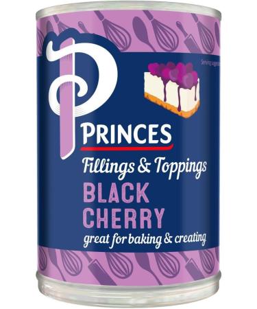 Princes Fruit Fillings and Topping Bundle - Black Cherry Red Cherry Summer Fruits and Apple (8 x 395g) - Buy Online on GoSupps.com