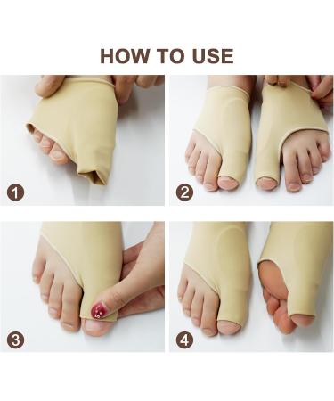 2 Pairs Hallux Valgus Correction Socks with Gel Pad - Bunion Relief for Men & Women | Large Toe Joint Protection - Buy Online on GoSupps.com