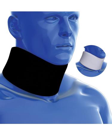 Kedley Foam Neck Collar Medical Grade Adjustable Neck Brace Support | Neck Support for Neck Pain | Cervical Neck Collar Soft and Comfortable Cervical Collar Neck and Spine Injuries (M/L (Senior)) M/L (Pack of 1) Black(1 pc)