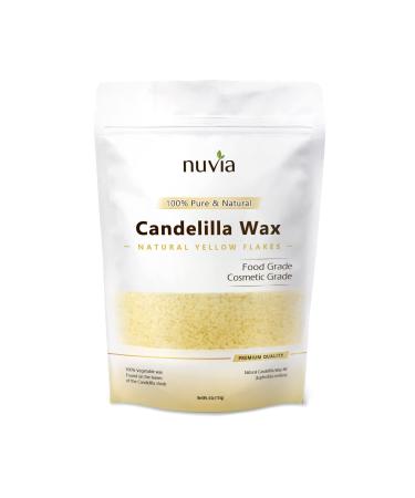 Candelilla Wax 100% Pure & Natural, Vegan - Vegetable Wax; Food & Cosmetic Grade; 4 oz by Nuvia Organics