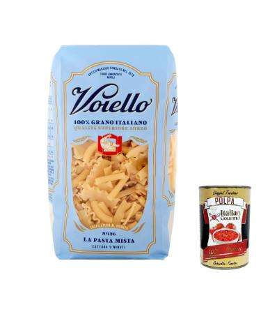 Italian Gourmet E.R. Voiello Pasta La Pasta Mista Pack of 10 100% Italian Pasta N 126 500 g + Polpa Italian Gourmet 400 g