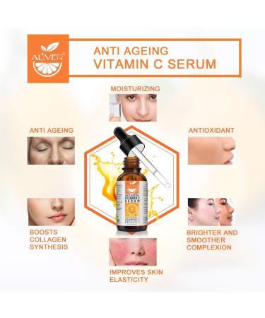 Vitamin C Serum with Hyaluronic Acid 30ML 20% Anti-Aging Vitamin C Anti-Wrinkle and Anti-Dark Spots Face Serum for Smooth Skin for Day and Night - Buy Online on GoSupps.com