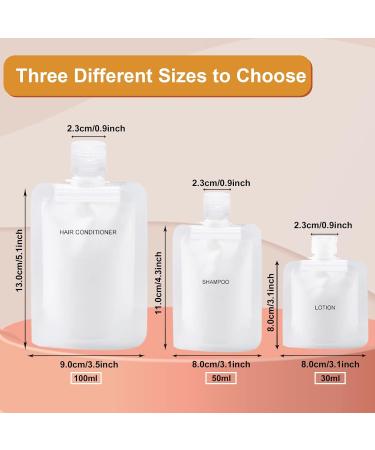 15 PCS TSA Approved Refillable Travel Size Squeeze Pouch Set - Portable Makeup & Toiletry Containers (30ml/50ml/100ml) - Buy Online on GoSupps.com