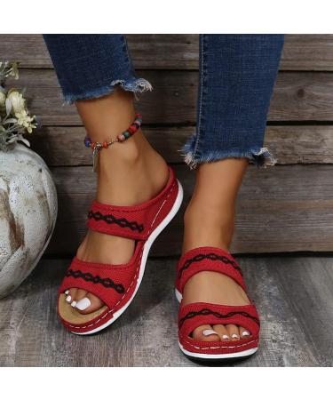 Grigral Women's Orthopedic Arch Support Sandals - Diabetic & Lightweight Walking Cross Sandals (7.5 Blue) - Buy Online on GoSupps.com