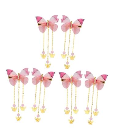 FRCOLOR Accessories Pairs hanfu butterfly headdress kids kimono hair accessories hairpin with tassel metallic hair clips girl hair clips fairy jewelry for girls alloy Costume child Kids