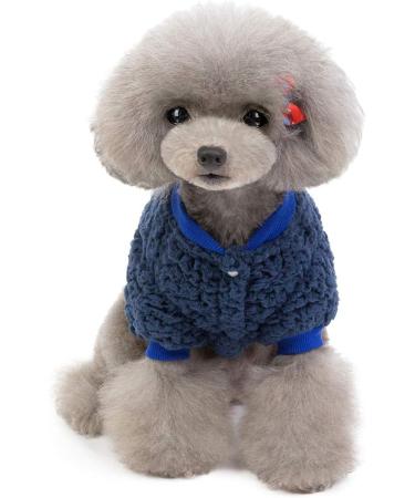 Shop Tineer Doggy Winter Coat - Warm Cashmere Fleece Jacket for Small & Medium Dogs (L Dark Blue) | Perfect Outdoor Gear - Buy Online on GoSupps.com