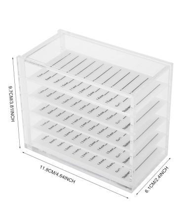 5-Layer Plastic False Eyelashes Storage Box - Makeup Organizer & Adhesive Palette Holder for Women & Girls - Buy Online on GoSupps.com