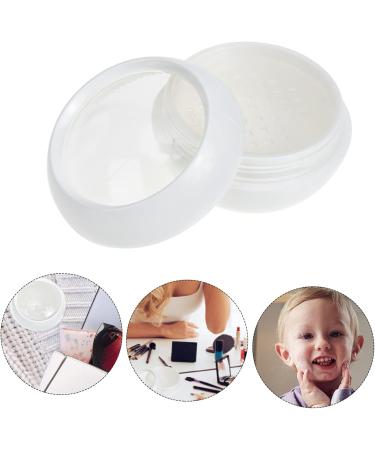 PLAFOPE Box Powder Box Empty Powder Make up Powder Puff Fluffy Puff Case Powder Compact Jar Plastic Pp White - Buy Online on GoSupps.com
