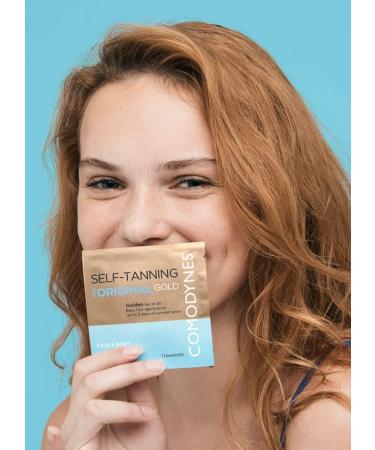 Comodynes Self-Tanning Towels - Gold Finish Natural & Long-Lasting Tan | 8 Pack for Face Neck & Cleavage - Buy Online on GoSupps.com