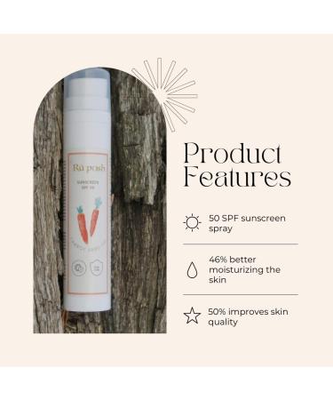 Carrot Seed Oil Sunscreen SPF 50 | UVA & UVB Protection with Apricot & Olive Leaf Extract | International Shipping Available - Buy Online on GoSupps.com