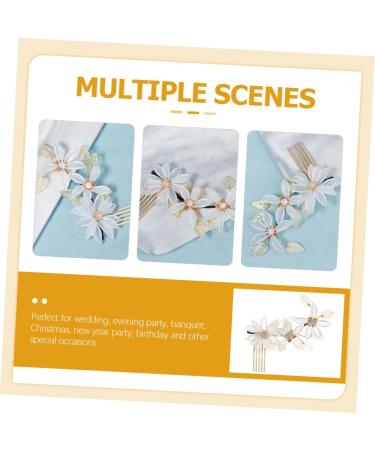 DOITOOL bridal comb girl decorate vintage hair accessories New Chinese style crystal hair comb bride cheongsam Hair up flower girl crystal bridal hair comb alloy headgear pearl wedding - Buy Online on GoSupps.com