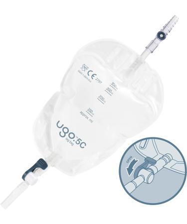 Ugo Leg Bags x10 - Urine Drainage Bag/Catheter Leg Bags with Lever Tap - Incontinence Leg Bag (5C - 350ml) - Buy Online on GoSupps.com