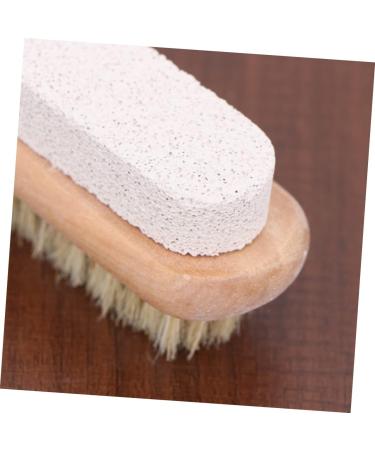 SKISUNO 1pc Scraping Plate Wood Tools Foot Scrubber Stone Foot Brush Nail Cleaning Brush Pumice Stone Toilet Natural Bristle Brush Foot Pumice Stone Foot Exfoliator Stone Small Brush Feet - Buy Online on GoSupps.com