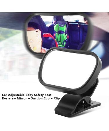 Universal Adjustable Car Baby Rear View Safety Mirror - Suction Cup & Clip - Black | 1 Piece - Buy Online on GoSupps.com