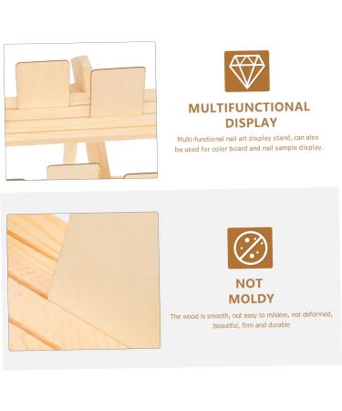 POPETPOP 1pc Nail Art Display Stand Make up Kit Tiered Nail Art Stand Makeup Tools Wooden Nail Color Board Beauty Tools Acrylic Stands for Display Nail Art Tools Log Sample Manicure Tools - Buy Online on GoSupps.com