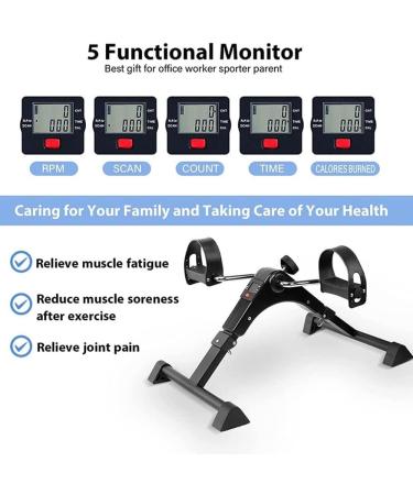 Folding Pedal Exerciser Bike with Electronic Display for Legs and Arms Workout for Stroke Patients - Buy Online on GoSupps.com