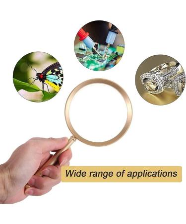 Magnifying Glass 5X Magnifier with Metal Handle High Clarity Loupe for Reading Books Inspection Magnifier Handheld Magnifying Glass Magnifier - Buy Online on GoSupps.com