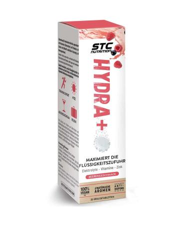 STC Nutrition - Hydra+ berry taste - Preparation for isotonic drink enriched with minerals (electrolytes) and vitamins - 20 effervescent tablets