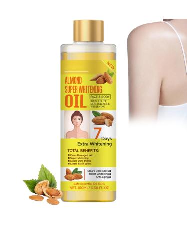 Soft 7 Turmeric Oil, Veetgold Body Oil, Veetgold Turmeric Oil, Veetgold Turmeric Body Oil, Soft 7 Body Oils, Turmeric Body Oil for Face & Body Moisturizer (., Almond 100 ml)