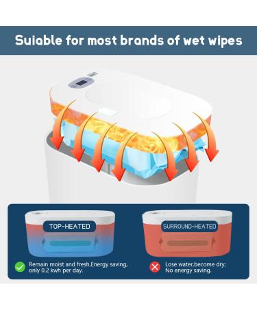 Digital Display Wipe Warmer: Large Capacity with 3 Temperature Modes for Baby's Safety and Comfort (White) - Buy Online on GoSupps.com