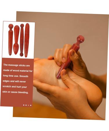 20 STK Healeved Acupuncture Stick & Acupressure Reflex Zone Socks - Wooden Foot Massage Tools for Spa Therapy - 12.5x1.5cm Set of 5 - Buy Online on GoSupps.com
