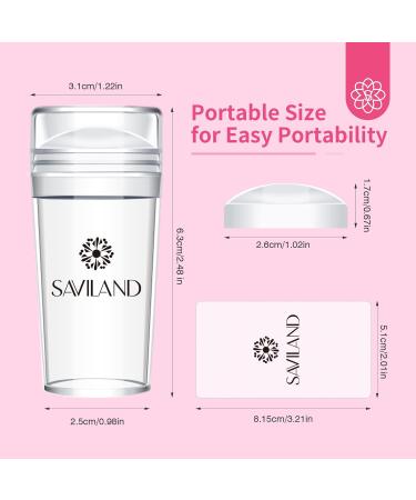 Saviland Nail Stamp Set 03 - Sheerness Jelly French Tip & Pink Gel Polish | Nail Accessories & Stamper for Stunning French Nail Designs - Buy Online on GoSupps.com