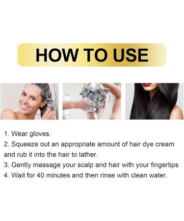 DFEPPJHG Caviar Protein Hair Color Bubble Hair Color Bubble Hair Color Shampoo Natural Plant Hair Color Shampoo for Women and Men - Buy Online on GoSupps.com