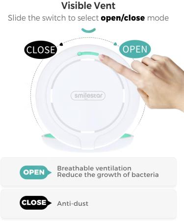 Slim Aligner Case with Mirror - Compatible with Invisalign & Mouth Guard - Cute White Retainer Case with Vent Holes - Buy Online on GoSupps.com