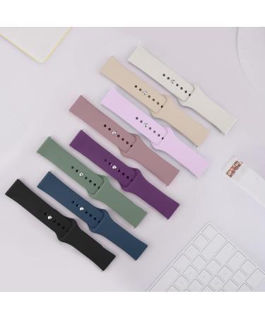Mugust 20mm Silicone Bracelet for Garmin Venu/Venu 2 Plus/SQ/SQ 2 - Milk Tea Color - Classic Sport Replacement for Men and Women - Buy Online on GoSupps.com
