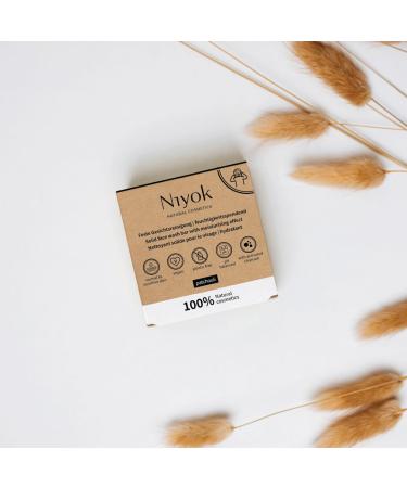 Natural Cosmetics Solid Face Wash Bar for Normal to Sensitive Skin - Patchouli Scent | 80g - Eco-Friendly Vegan & Cruelty-Free - Buy Online on GoSupps.com