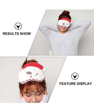 Shop 1pc Christmas Sleep Mask - Plush Eye Covers for Travel & Office | Cozy Polyester Sleeping Mask for Festive Relaxation - Buy Online on GoSupps.com