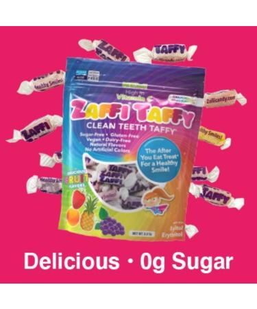 Zollipops Zaffi Taffy Clean Teeth Taffy Delicious Fruit Flavors 3.0 oz - Buy Online on GoSupps.com