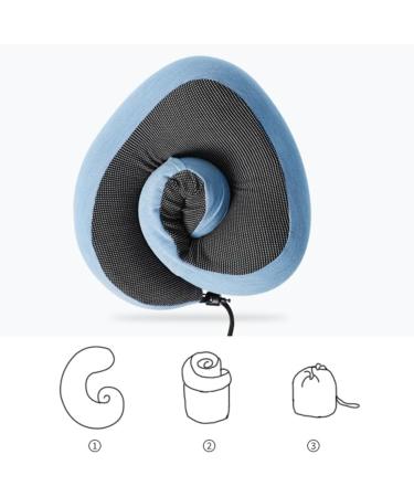 Ultechnovo Neck Pad Set - 2-Piece Flight Neck Pillow & Car Cushions - Comfortable Travel Support for Airplanes & Cars - Blue 28x25cm - Buy Online on GoSupps.com