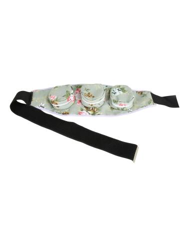 Smoke-free copper-moxa box moxibustion bag smoke-free treatment tool portable fabric cover for waist stomach shoulder green