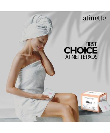 ATINETTE Premium Graphene Cotton Pads for Women - Pack of 10, 245mm with Wings - Super Absorbent Unscented Sanitary Napkins for Moderate Flow - Buy Online on GoSupps.com