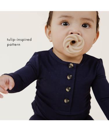 Doddle & Co. Natural Shape Silicone Pacifier 0-3 Months 2 Count, Blush/Shore - Buy Online on GoSupps.com