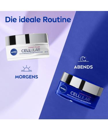 Nivea Hyaluron Cellular Filler Anti-Age Day & Night Set - 2 x 50 ml Facial Care with Hyaluron Collagen Booster & Magnolia Extract - International Shipping Available - Buy Online on GoSupps.com