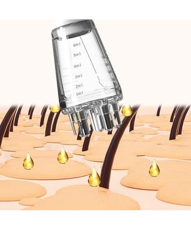 Scalp Applicator Liquid Cam - Portable Hair Oil Massager Comb with Roller Ball | Mini Hair Care Tools in White - Buy Online on GoSupps.com