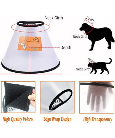 Cat Cone Dog Cone Adjustable Pet Recovery Collar for Kitten Puppy Rabbit Soft Cat Head Cones Lightweight Plastic Elizabethan Collars Comfy Cat Protective E-Collar Wound Healing Practical Neck M( Neck: 7.2-9.0 In) - Buy Online on GoSupps.com