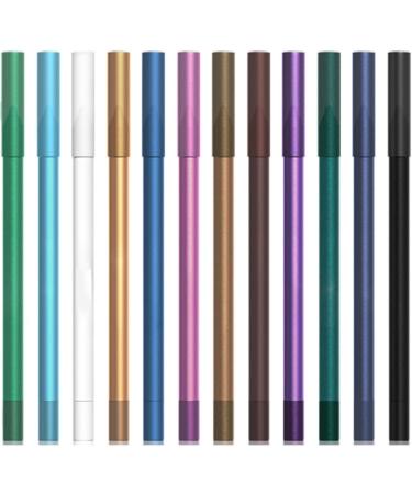 Eye Liner Pencils | Liquid Eye Pencil with 12 Colors Easy Removal Eye Makeup Supplies Long Lasting for Music Festival Performance Daily - Buy Online on GoSupps.com